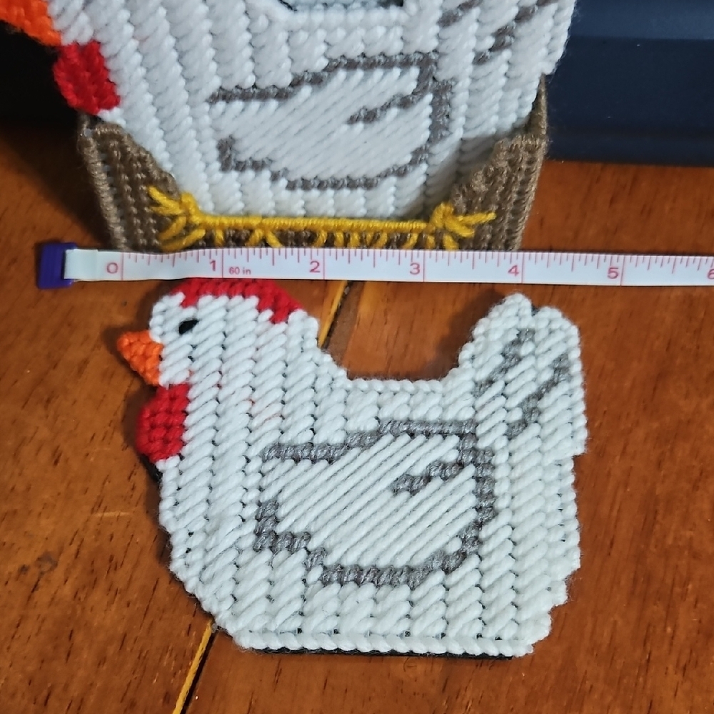 Handcrafted Chicken Coaster Set - Picture 2 of 5